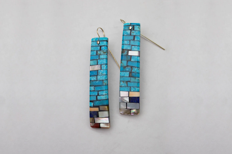 Turquoise Mosaic Earrings